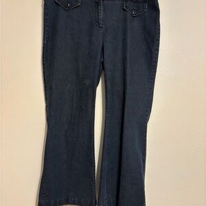 Apostrophe Blue Flare Wide Leg Jeans
